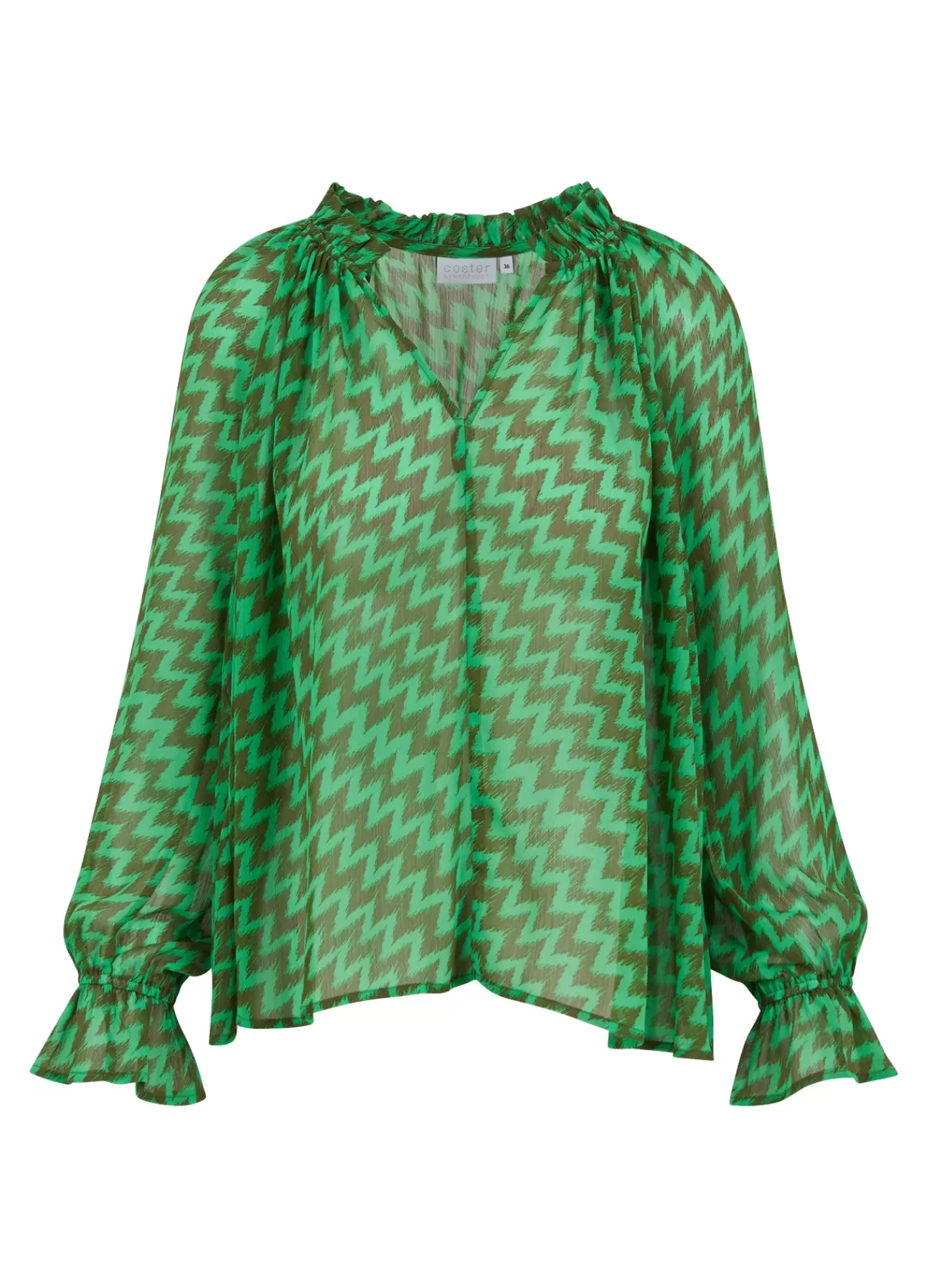 Dame Coster Copenhagen BLUSE I ZIG ZAG PRINT