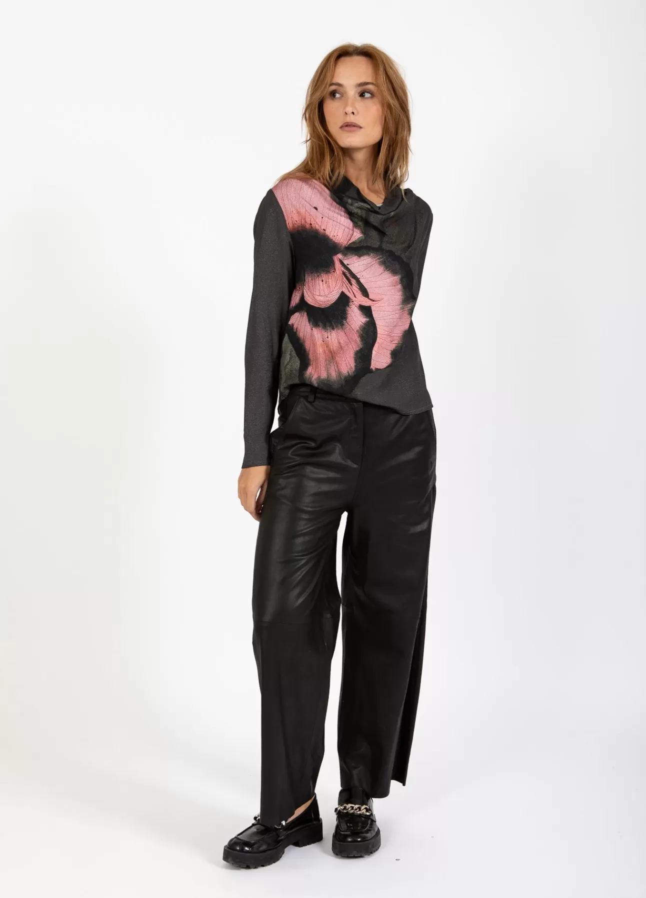 Dame Coster Copenhagen BLUSE MED PHOTO FLOWER PRINT
